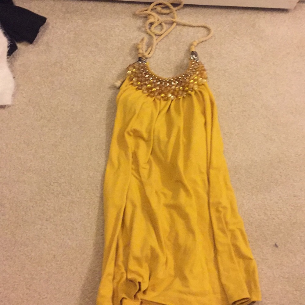 yellow beach top